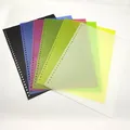 10PCS A4 B5 A5 30/26/20 Holes Matte PVC Loose Leaf Film Binding Cover Notebook Discbound Cover Index