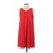 db established 1962 Casual Dress - Shift Scoop Neck Sleeveless: Red Print Dresses - Women's Size 6