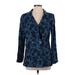 The Odells Blazer Jacket: Below Hip Blue Floral Jackets & Outerwear - Women's Size X-Small