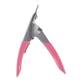 1PC Pink U-Shaped False Tips Edge Cutter Professional Nail Clipper Stainless Steel Acrylic False