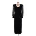 St. John Collection by Marie Gray Casual Dress - Sheath: Black Solid Dresses - Women's Size 6