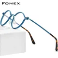 FONEX Titan Brille Rahmen Männer Vintage Runde Brillen Frauen Optische Brille Koreanische Brillen