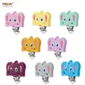 TYRY.HU 3Pcs New Cartoon Elefant Silikon Clip Edelstahl Schnuller Clip Schnuller Kette DIY Zubehör