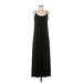 Cynthia Rowley TJX Casual Dress - Slip dress: Black Solid Dresses - Women's Size Small