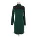 Cable & Gauge Casual Dress - Sweater Dress: Green Dresses - Women's Size Small