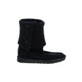 Ugg Boots: Winter Boots Wedge Boho Chic Black Solid Shoes - Women's Size 9 - Round Toe