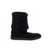 Ugg Boots: Winter Boots Wedge Boho Chic Black Solid Shoes - Women's Size 9 - Round Toe