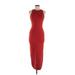 Petal and Pup Casual Dress - Midi High Neck Sleeveless: Red Solid Dresses - Women's Size 6