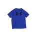 Under Armour Short Sleeve T-Shirt: Blue Print Tops - Kids Boy's Size Small
