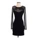 BCBGeneration Casual Dress - Mini: Black Solid Dresses - Women's Size 4