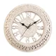 Horloge murale ronde créative européenne horloge murale rétro horloge à quartz décorative