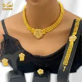 ANIID-Ensembles de colliers de luxe avec grand pendentif pour femmes or 24 carats documents