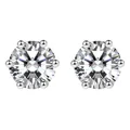 Boucles d'Oreilles Moissanite en Or Rose 18K pour Femme Bijoux Fins en Diamant de Laboratoire