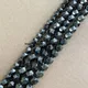 Perles rondes en pierre hématite noire naturelle à facettes grosses coupes 4 6 8 10MM 15 pouces