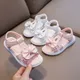 Sandalias-Chaussures d'été pour filles sandales princesse pour enfants semelle souple nœud