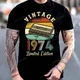 T-Shirt Rétro pour Homme et Femme Vêtement d'Anniversaire des Années 50 Édition Limitée Vintage