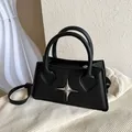 Sac à bandoulière en cuir PU quadrangulaire Star Design initié petit sac à bandoulière pour femmes