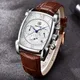 BENYAR-Montre à quartz pour homme marque de luxe bracelet militaire en cuir décontracté carré