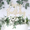 Topper de gâteau en bois Happy Birthday IPrésidence décoration de gâteau en bois or rose miroir