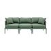 Latitude Run® Arieh 80.2" Wide Outdoor Patio Sofa w/ Cushions Metal in Green | 30.6 H x 80.2 W x 29.8 D in | Wayfair