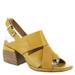 ALL BLACK Block Softy Sandal - Womens Euro 38 US 7.5 Yellow Sandal Medium