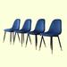 Mercer41 Banba Polyester Metal Side Chair Dining Chair in Blue | 33.25 H x 22.25 W x 17.25 D in | Wayfair C86970FB3EC94F2A9024BF034B3C57A0