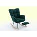 George Oliver Teddy Fabric Rocking Chair w/ Adjustable Footrest in Green | Wayfair CBBA5A81039C42968D761AC261786DAC