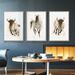 Foundry Select Rustic Bull II Framed On Canvas 3 Pieces Set Metal in Brown | 40 H x 78 W x 2 D in | Wayfair 31265AB549EF43DEADAFF23FB23B657E