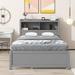 Red Barrel Studio® Doneisha Solid Wood Bookcase Bed in Gray | 47.2 H x 54.7 W x 84.7 D in | Wayfair 82814399CD2A4E2E90E1C443166618A0