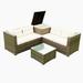 Ebern Designs 4 Piece Patio Sectional Wicker Rattan Outdoor Sofa Set w/ Storage Box | Wayfair A770268348EA4D17BE95FBB4F9255E33