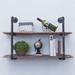 Williston Forge Heavy Duty Industrial Pipe Wall Mounted Shelving - Rustic Metal Floating Shelves | Wayfair CEEB41F47DAC44A19523AB6A578B376D