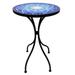 Winston Porter Outdoor Mosaic Side Table, 14 Inch Round Concrete Tile Top, Patio End Table | Wayfair 6E0AB94431EE4F8282DA09A4F1625843
