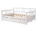 Harriet Bee Full Size Daybed Wood Bed w/ Twin Size Trundle in White | Wayfair 1103370D30B64B448E770BD0ACD78319