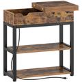 17 Stories Rustic Brown Industrial End Table w/ Charging Station | Wayfair AF4E65BC75164A71A8157664B3CC9033