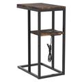 17 Stories Rustic Brown C-Shaped End Table w/ Charging Station - Modern Industrial Design | Wayfair 1DB65CBF0CC4409BBECE82EF4D4B6A5F