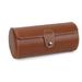 Ebern Designs 3 Slot Watch Roll Travel Case PU Leather Watch Case Organizer Watch Storage Box for Men & Women in Brown | Wayfair