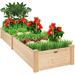 Red Barrel Studio® 8X2ft Outdoor Wooden Raised Garden Bed Planter For Vegetables, Grass, Lawn, Yard - Gray | Wayfair