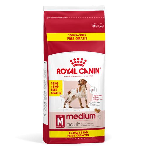 18kg Medium Adult Royal Canin Size Hundefutter Trocken - 3kg gratis!