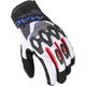 Macna Zairon Gants de moto, noir-blanc-rouge-bleu, taille 2XL