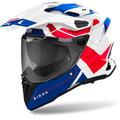 Airoh Commander 2 Reveal Motocross Helm, weiss-rot-blau, Größe M