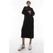 Mock Neck Long Sleeve Wide Rib Midi Sweater Dress