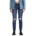 724 Distressed High Rise Straight Leg Jeans