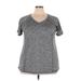 LIVI Active Active T-Shirt: Gray Activewear - Women's Size 22