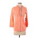 Eddie Bauer Zip Up Hoodie: Orange Tops - Women's Size Small