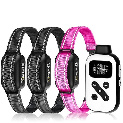 Hundetraining Anti-Bellen Halsband Schockhalsband Anti-Bark-Gerät Clicker Schockhalsband für Hunde mit Fernbedienung Hund Multi-Funktional Elektrisch Hunde Katzen Haustiere Wasserdicht Trainer Anti