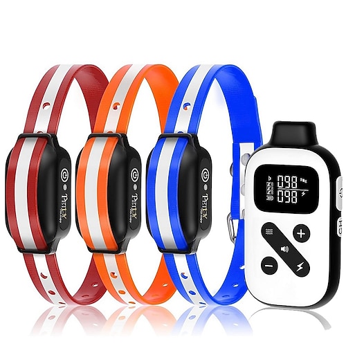 Hundetraining Anti-Bellen Halsband Schockhalsband Anti-Bark-Gerät Clicker Schockhalsband für Hunde mit Fernbedienung Hund Multi-Funktional Elektrisch Hunde Katzen Haustiere Wasserdicht Trainer Anti Image