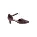 Naturalizer Heels: Burgundy Solid Shoes - Women's Size 7 1/2 - Almond Toe