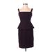 Banana Republic Cocktail Dress - Party Square Sleeveless: Burgundy Solid Dresses - Women's Size 0