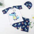 kinderkleidung Jungen Badeanzug Graphic Kurzarm Outdoor Cool Bunter Hai Sommer Kleidung 7-13 Jahre