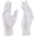 6 Pairs 100% White Cotton Gloves for Eczema Moisturizing Gloves for Dry Hands Overnight Women Moisture Sleeping Spa Lotion Hand Cream Gloves for Eczema Dry Cracked Hands Sensitive Skin